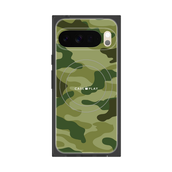 Premium Square Case with Pixelsnap［ Camouflage - Green ］