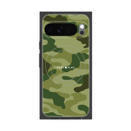 Premium Square Case with Pixelsnap［ Camouflage - Green ］