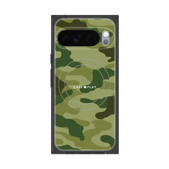 Premium Square Case with Pixelsnap［ Camouflage - Green ］