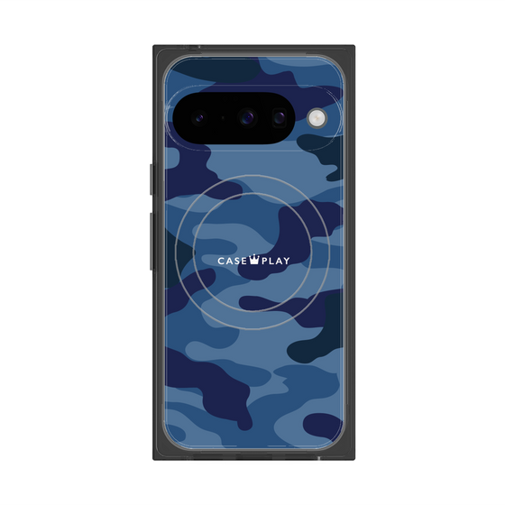 Premium Square Case with Pixelsnap［ Camouflage - Blue ］