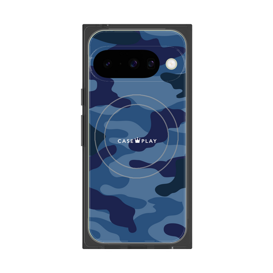Premium Square Case with Pixelsnap［ Camouflage - Blue ］