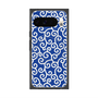Premium Square Case with Pixelsnap［ Karakusa Pattern - Blue ］