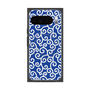 Premium Square Case with Pixelsnap［ Karakusa Pattern - Blue ］