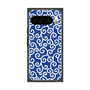 Premium Square Case with Pixelsnap［ Karakusa Pattern - Blue ］