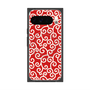 Premium Square Case with Pixelsnap［ Karakusa Pattern - Red ］