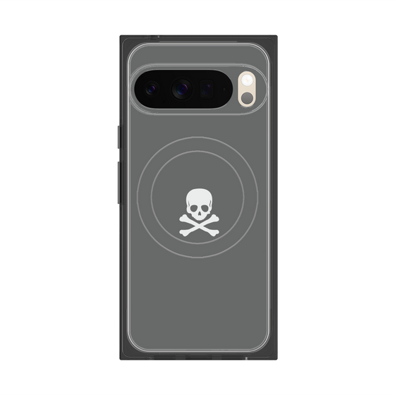Premium Square Case with Pixelsnap［ Skull - Gray ］