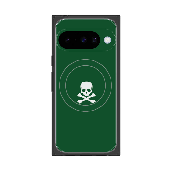 Premium Square Case with Pixelsnap［ Skull - Green ］