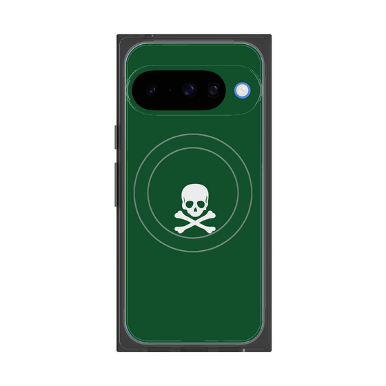 Premium Square Case with Pixelsnap［ Skull - Green ］