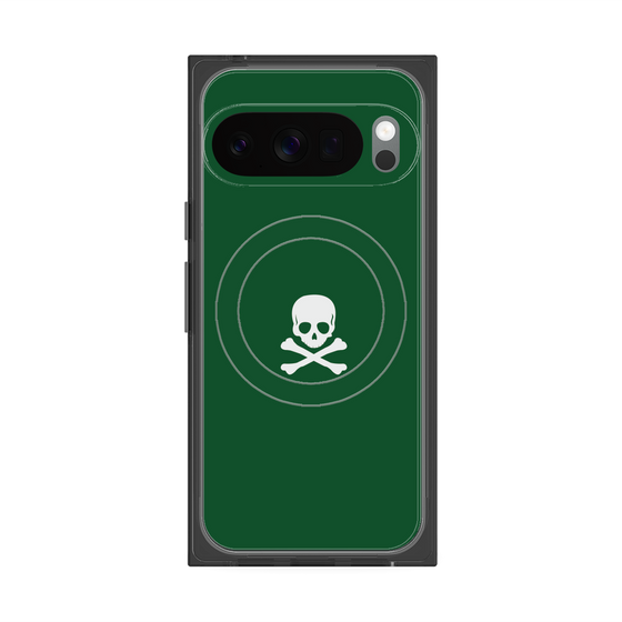 Premium Square Case with Pixelsnap［ Skull - Green ］