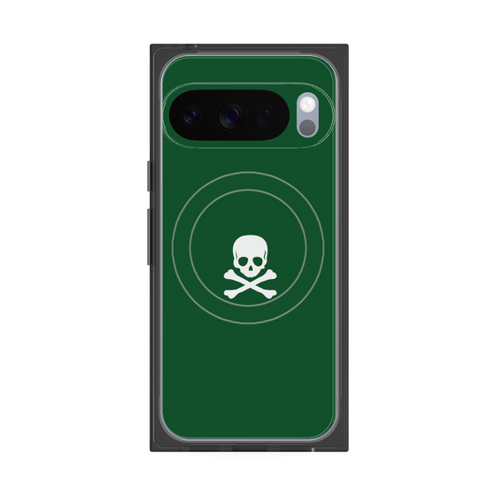 Premium Square Case with Pixelsnap［ Skull - Green ］