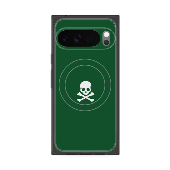 Premium Square Case with Pixelsnap［ Skull - Green ］