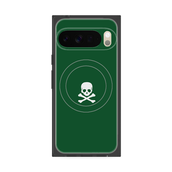 Premium Square Case with Pixelsnap［ Skull - Green ］