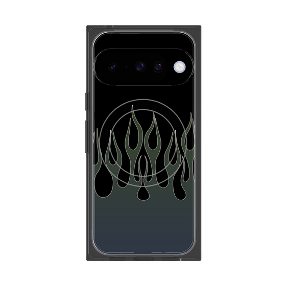 Premium Square Case with Pixelsnap［ Flame - Blue ］