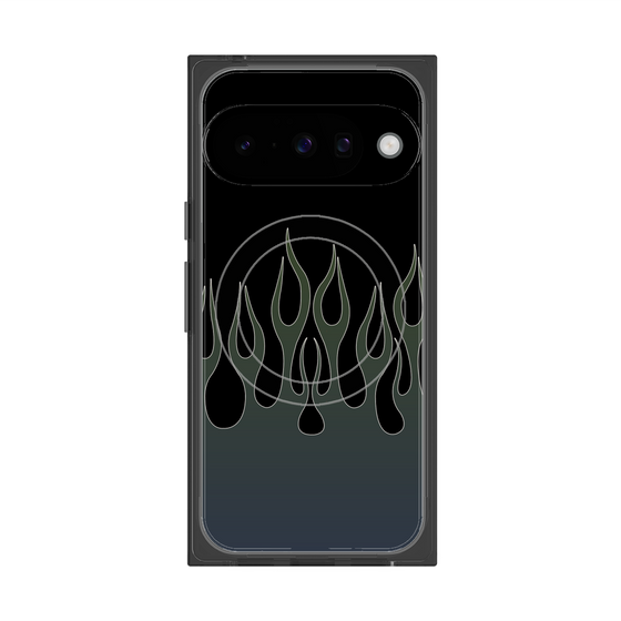 Premium Square Case with Pixelsnap［ Flame - Blue ］