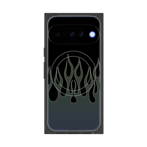 Premium Square Case with Pixelsnap［ Flame - Blue ］