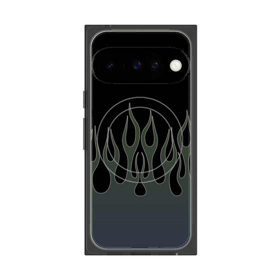 Premium Square Case with Pixelsnap［ Flame - Blue ］