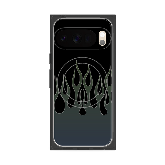 Premium Square Case with Pixelsnap［ Flame - Blue ］