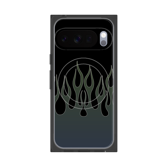 Premium Square Case with Pixelsnap［ Flame - Blue ］