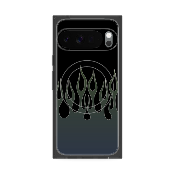 Premium Square Case with Pixelsnap［ Flame - Blue ］