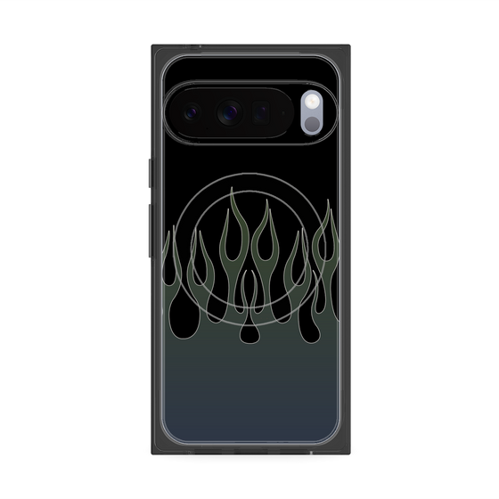 Premium Square Case with Pixelsnap［ Flame - Blue ］