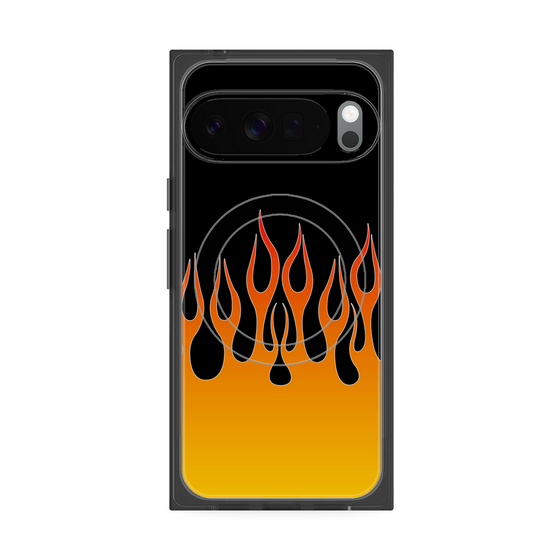 Premium Square Case with Pixelsnap［ Flame - Orange ］