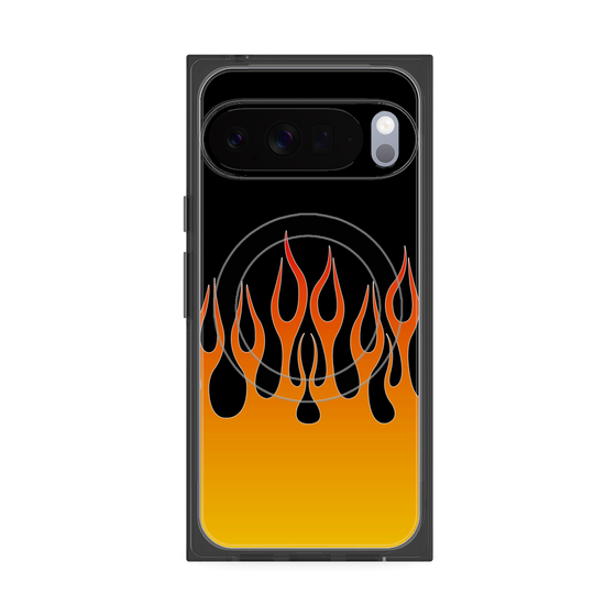 Premium Square Case with Pixelsnap［ Flame - Orange ］