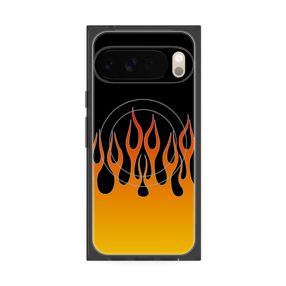 Premium Square Case with Pixelsnap［ Flame - Orange ］