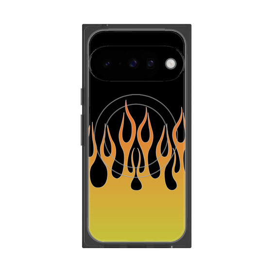 Premium Square Case with Pixelsnap［ Flame - Yellow ］