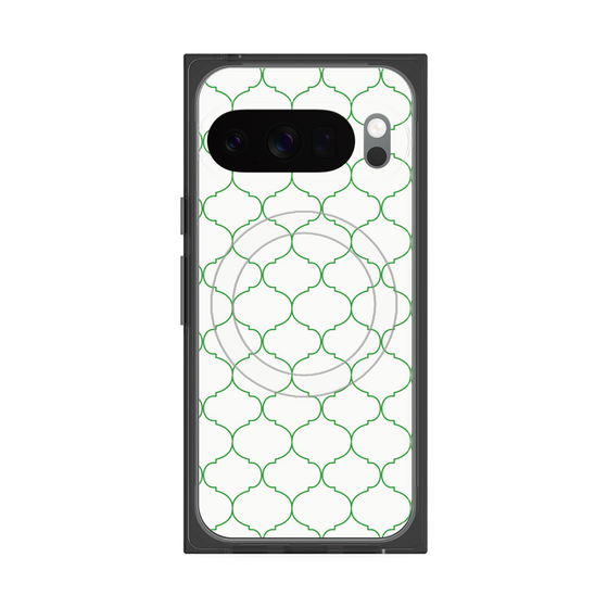 Premium Square Case with Pixelsnap［ Moroccan1 -Green ］