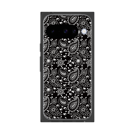 Premium Square Case with Pixelsnap［ Paisley - Black ］