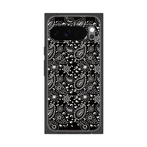 Premium Square Case with Pixelsnap［ Paisley - Black ］