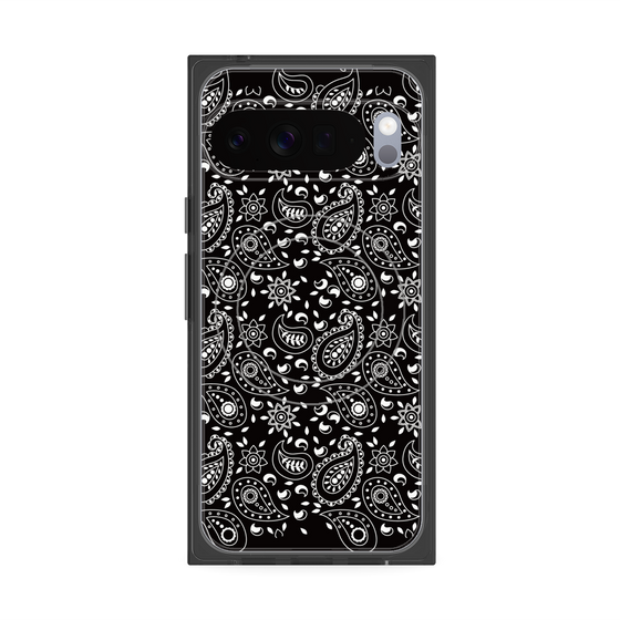 Premium Square Case with Pixelsnap［ Paisley - Black ］