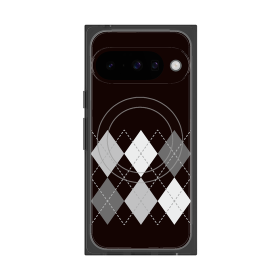 Premium Square Case with Pixelsnap［ Nordic Argyle - Black ］