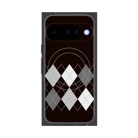Premium Square Case with Pixelsnap［ Nordic Argyle - Black ］