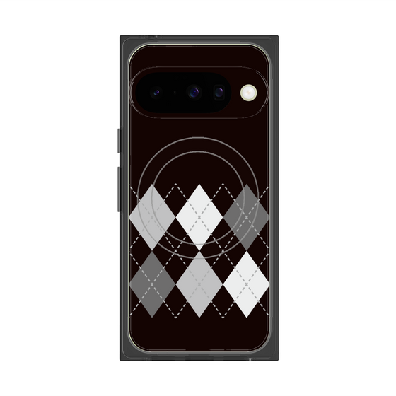 Premium Square Case with Pixelsnap［ Nordic Argyle - Black ］