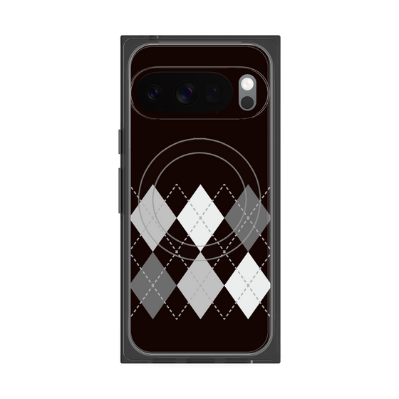 Premium Square Case with Pixelsnap［ Nordic Argyle - Black ］