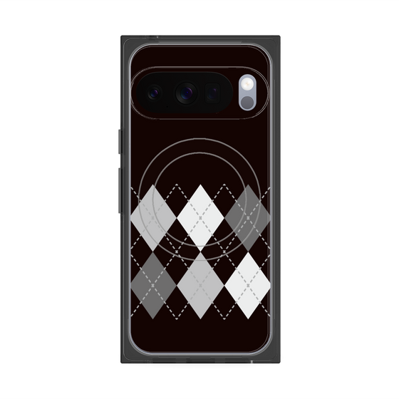 Premium Square Case with Pixelsnap［ Nordic Argyle - Black ］