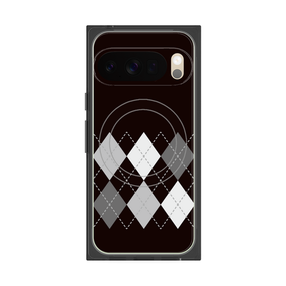 Premium Square Case with Pixelsnap［ Nordic Argyle - Black ］