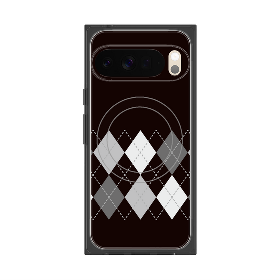 Premium Square Case with Pixelsnap［ Nordic Argyle - Black ］