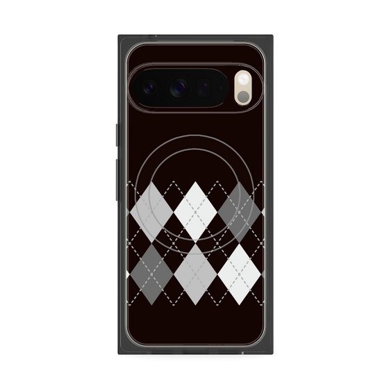 Premium Square Case with Pixelsnap［ Nordic Argyle - Black ］