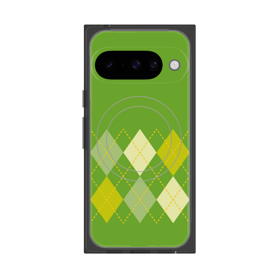 Premium Square Case with Pixelsnap［ Nordic Argyle - Green ］