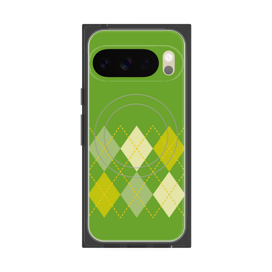 Premium Square Case with Pixelsnap［ Nordic Argyle - Green ］