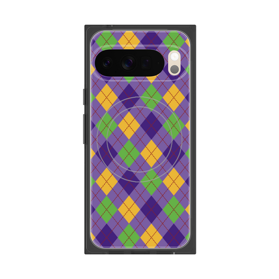 Premium Square Case with Pixelsnap［ Argyle - Purple ］