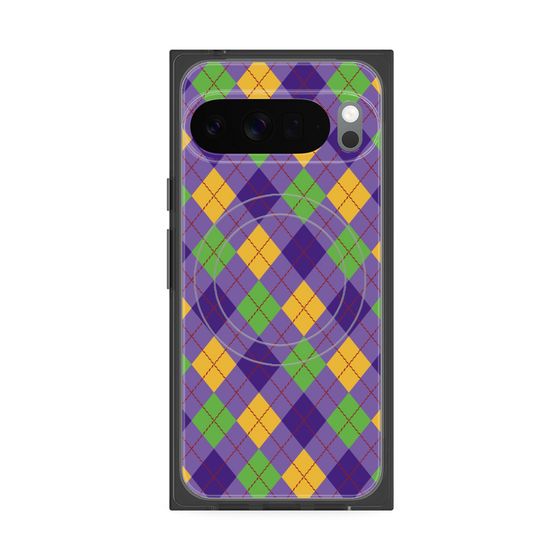Premium Square Case with Pixelsnap［ Argyle - Purple ］