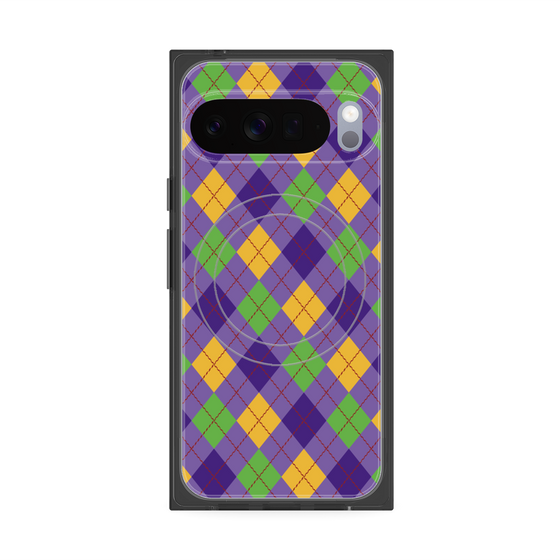 Premium Square Case with Pixelsnap［ Argyle - Purple ］