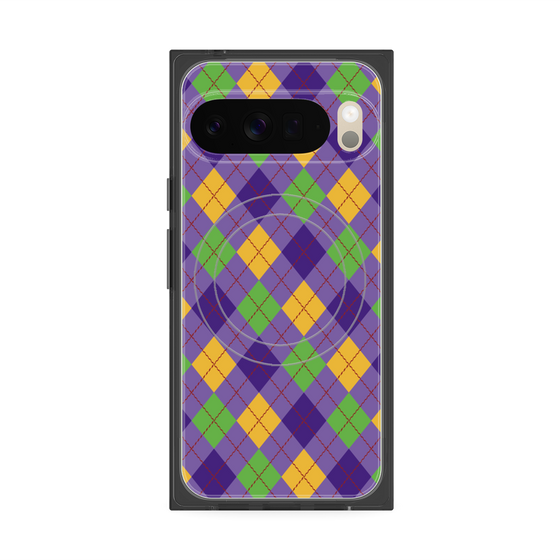 Premium Square Case with Pixelsnap［ Argyle - Purple ］