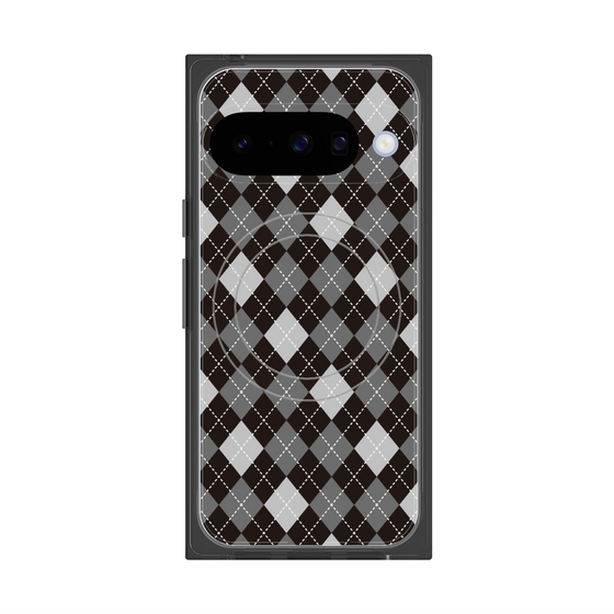 Premium Square Case with Pixelsnap［ Argyle - Black ］