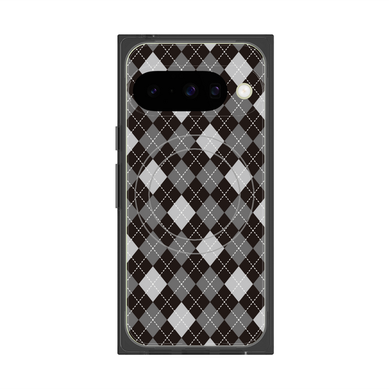 Premium Square Case with Pixelsnap［ Argyle - Black ］