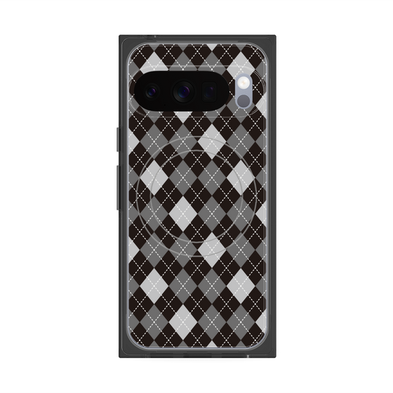 Premium Square Case with Pixelsnap［ Argyle - Black ］