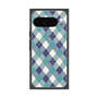 Premium Square Case with Pixelsnap［ Argyle - Blue ］
